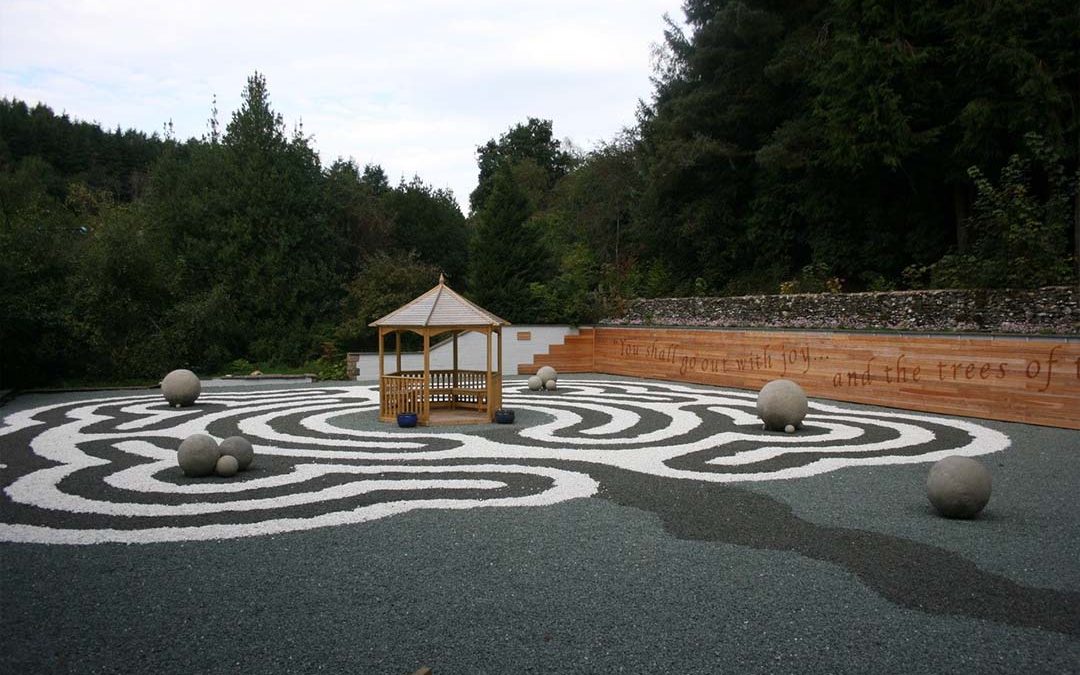 Gravel grids preserve labyrinth design at luxury B&B