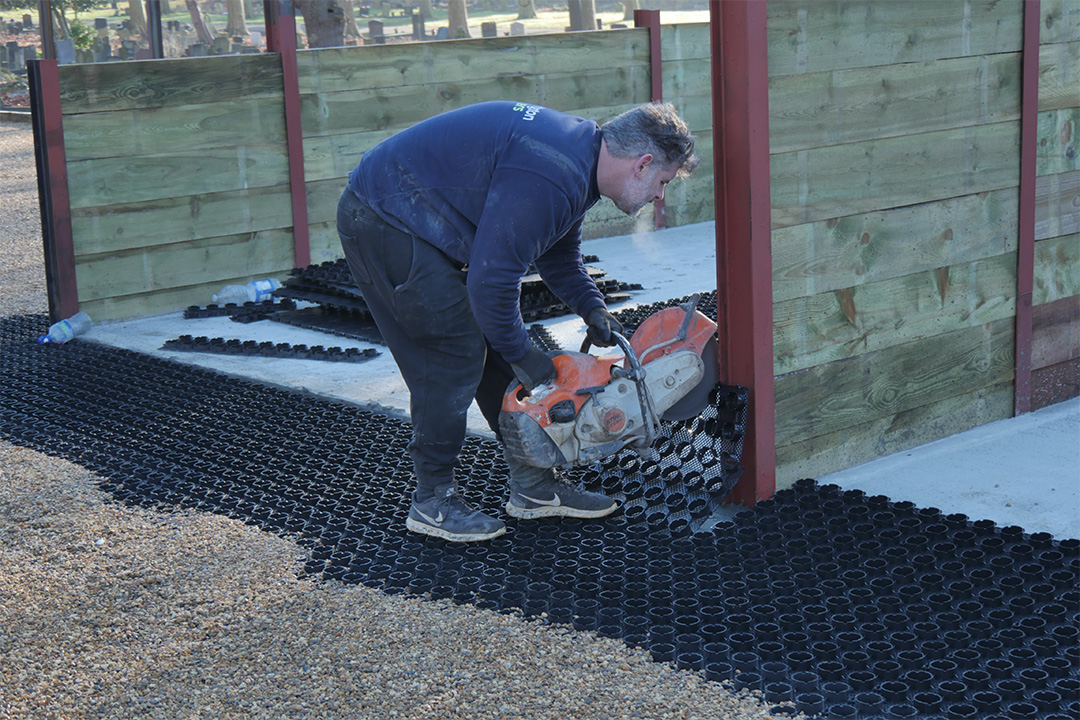 Can you put gravel grids on concrete?